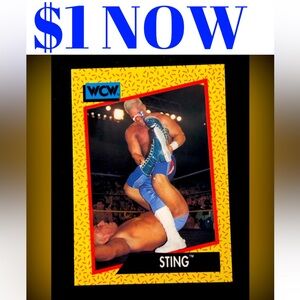 Sting 1991 Rookie RC WWE WCW Wrestling Card